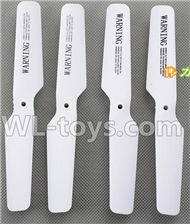 JJRC 05-Main rotor blades(4pcs)-White for JJRC H12 H2C H12D RC Quadcopter parts,Drone parts